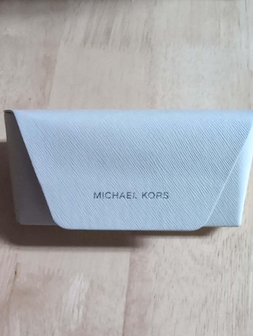 Michael Kors Off-White Textured Leather Sunglasses Case